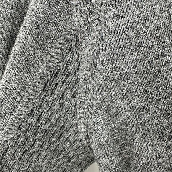 Eddie Bauer Gray Mock Neck Half Zip Pullover Knit Sweater Women's Size Medium - Picture 7 of 12